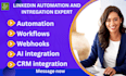 do linkedin automation b2b outreach with zapier and make com integration