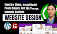 design medical website online dermatologist website and setup high converting ad