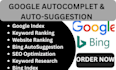 g0ogle autocomplete website ranking, google autocomplete for keyword first page