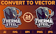 vector trace, redraw, and convert your logo to scalable and editable vector file