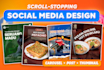 design clean and professional instagram posts and carousels