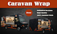 design unique caravan wrap, camper wrap, trailer wrap, bus wrap design