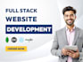 do custom full stack website development as front end, backend development