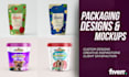 packaging design and mockups