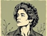 draw a custom portrait in linocut style
