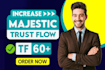 increase website majestic trust flow tf 60 plus with safe backlinks