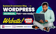 build and redesign a modern wordpress business website with speed and SEO