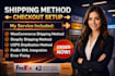 integrate fedex ups dhl shipping method to shopify wix woocommerce fix error
