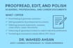 proofread personal statements academic professional documents cv