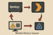 configure any issue on synology plex, jellyfin, scan issue, media library issue
