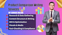 write high quality product comparison articles