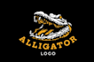 create a modern minimalist alligator logo for your business