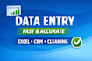 do expert data entry and typing into your system or CRM