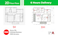 draft 2d floor plan in 6 hours