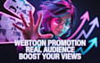 promote your webtoon, webcomic, manga and tapas to real audience