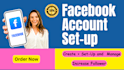 setup facebook account and manage