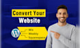 convert wix, weebly, squarespace, or webflow to wordpress