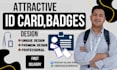 design professional id card, id badge
