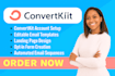 convertkit setup, kit landing page convertkit newsletter, kit email sequence