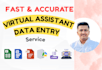 do fast data entry typing work job, copy paste, excel data entry, data scraping