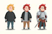 design a 2d cartoon character