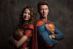 make superhero couple portrait