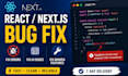 fix react nextjs bugs and frontend errors