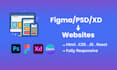 convert figma, PSD, or xd to responsive HTML CSS react site