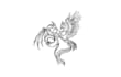design minimal beautiful dragon and phoenix logo
