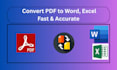 do convert PDF to word, excel and copy paste