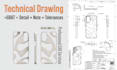 deliver 2d technical drawings for complete production and assembly