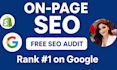be your on page technical SEO specialist with the ecommerce on site optimization