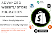 migrate wordpress website to shopify website migration clone website migrate wix