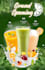 do the creative design and promotional juice menu