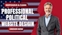 design a modern political campaign or candidate website using wordpress