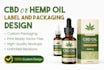 design cbd hemp oil bottle label or custom product packaging