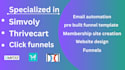 high converting clickfunnels, thrivecart, landing page and websites