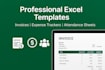 create excel invoice, expense, and attendance templates