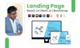 create responsive landing page with react js, next js, and bootstrap