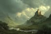 illustrate a surreal landscape or city drawing