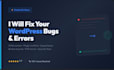 fix your wordpress bugs and errors in 24 hours