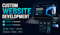 do custom website development as full stack developer, front end developer