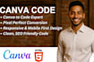 code your canva design into a responsive landing page