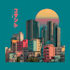 create retro japanese city pop 80s illustration