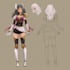 draw anime character concept art sheet