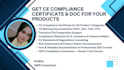 provide ce compliance certificates and documents for all product categories