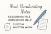 neat assigments and handwritten notes