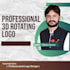 create a 3d rotating logo animation