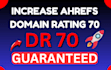 increase your websites ahrefs dr domain rating 70