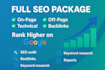 provide an affordable full SEO package with onpage, offpage and backlinks